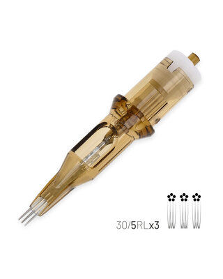 KWADRON® Cartridge - 0.30mm RL 30/5RLLTx3 - WHIP SHADING - 20pcs