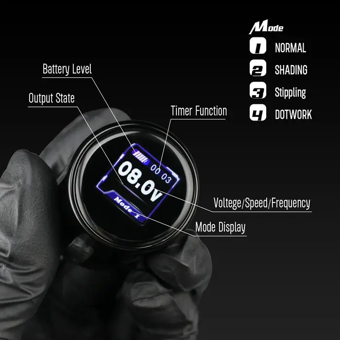 Wireless Tattoo Battery Pack RCA, High-Purity Cobalt Polymer - Black