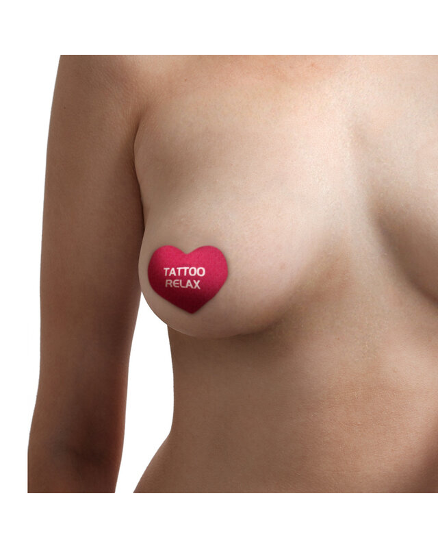 Nipple Cover Stickers - Heart Shape - Pink - 10pcs