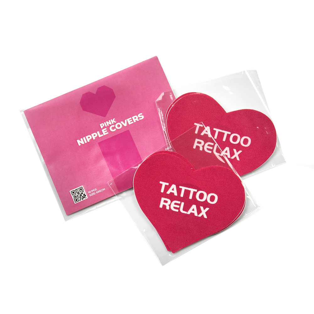 Nipple Cover Stickers - Heart Shape - Pink - 10pcs