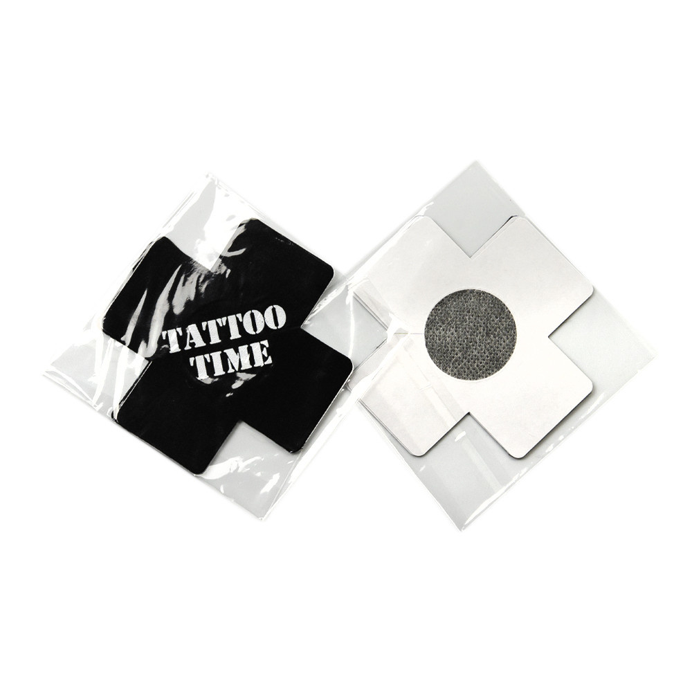 Nipple Cover Stickers - X Shape - Black - 10pcs