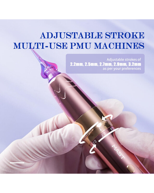 Dragonhawk MAST Mast P60 Wireless Tattoo Machine - Purple - 2 Batteries + RCA Adapter
