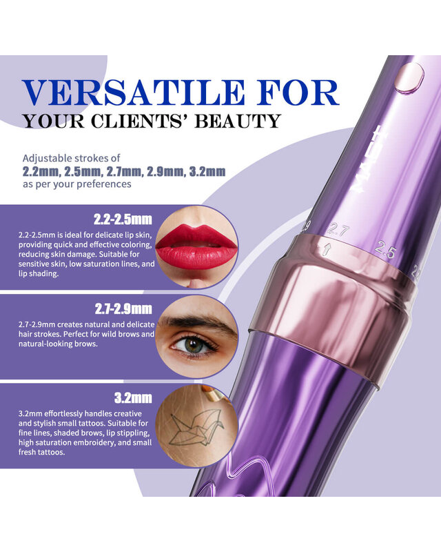 Mast P60 Wireless Tattoo Machine - Purple