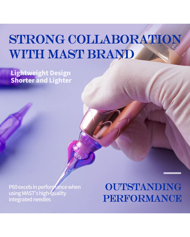Mast P60 Wireless Tattoo Machine - Purple