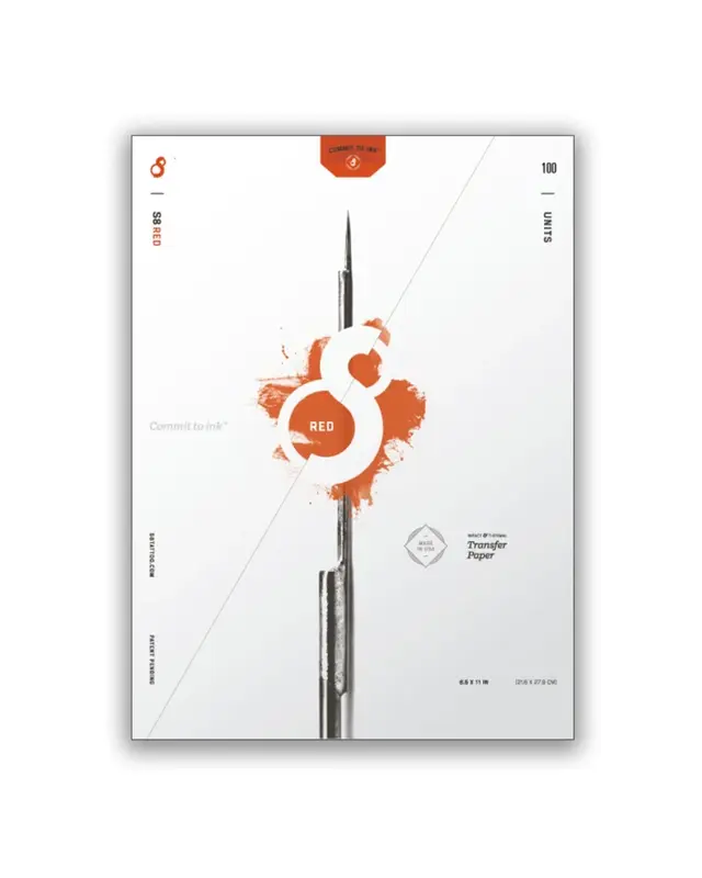 S8 S8 Red Stencil Transfer Paper - 10pcs