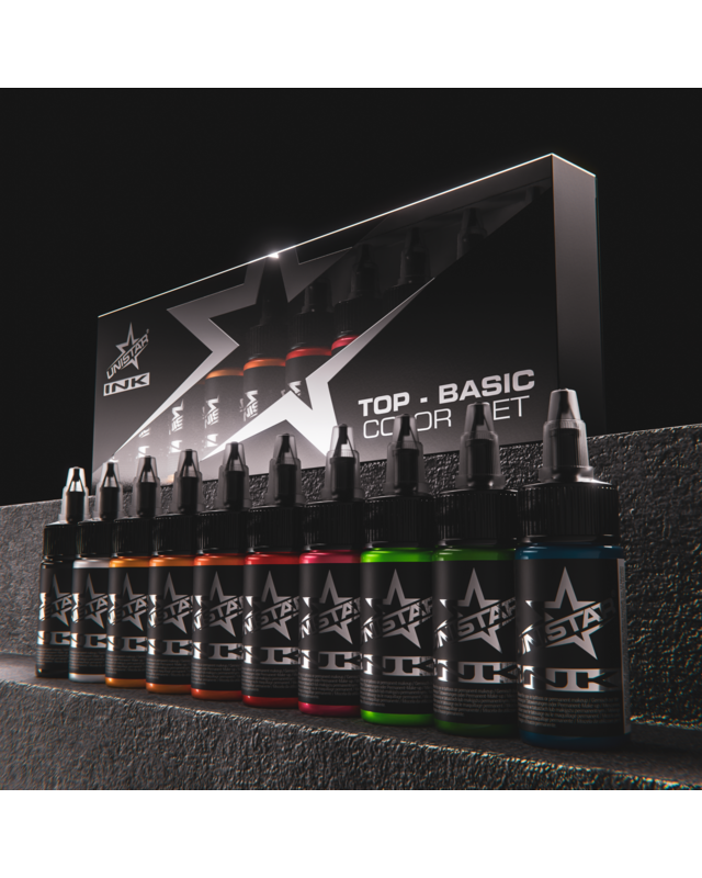 Unistar UNISTAR INK - Top Basic Color Set - 10x 30ml