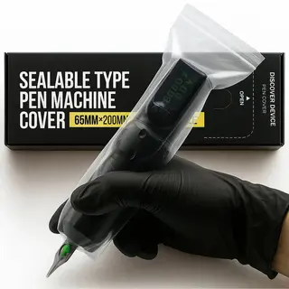 Sealable Pen Type Machine Cover - 65x200mm BLACK - 200pcs