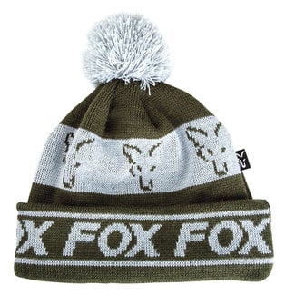 Fox Green / silver lined bobble