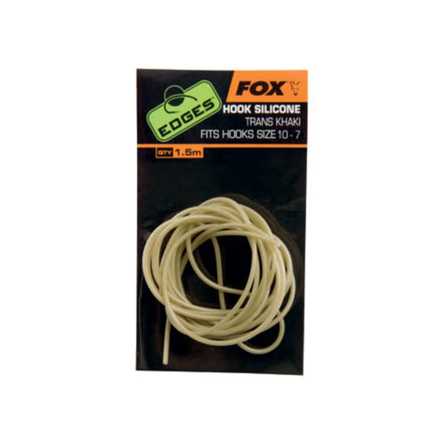 Fox Edges Hook Silicone Maat 10-7 trans khaki  x 1,5 m