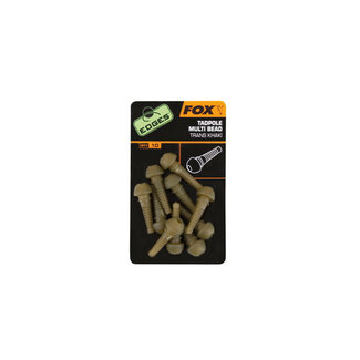 Fox Edges Tadpole multi bead x 10 trans khaki