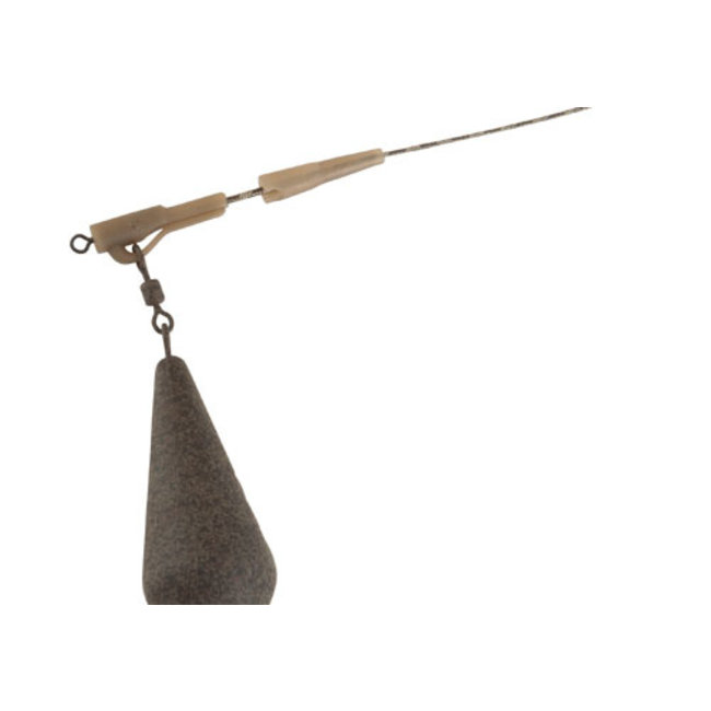 Fox Edges Size 10 Slik lead clip tail rubber trans khaki