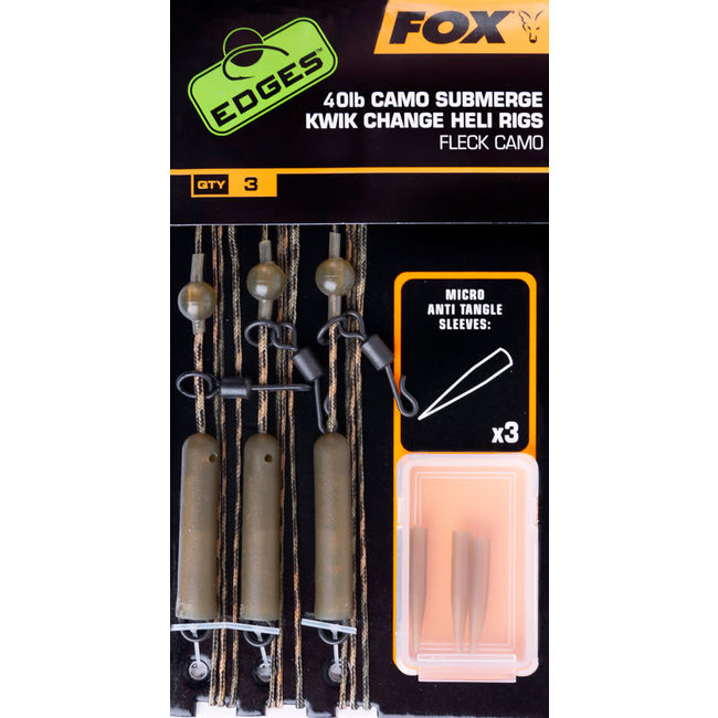 Fox Edges Camo Submerge Heli rigs Kwik Change Kit 40lb