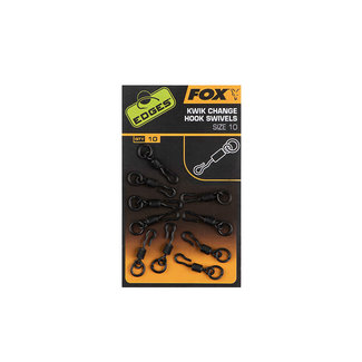 Fox Edges Kwik change hook swivels size 10 x 10