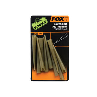 Fox Edges naked line tail rubbers x 10pc Fox Edges naked line tail rubbers x 10pc