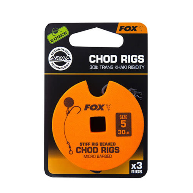 fox EDGES™ Chod Rigs - Standard Size 5 30 LB