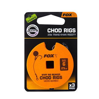 Fox Edges™ Chod Rigs - Standard Size 6 25 LB