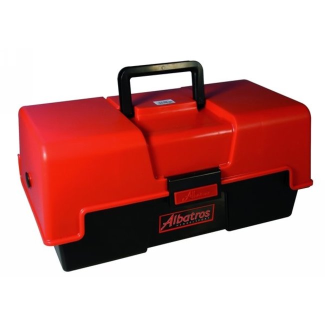 Albatros 2-ladige viskoffer rood met spatwaterdichte deksel