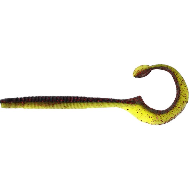 Westin Ned Worm Curl 12cm 3gr – black/chartreuse