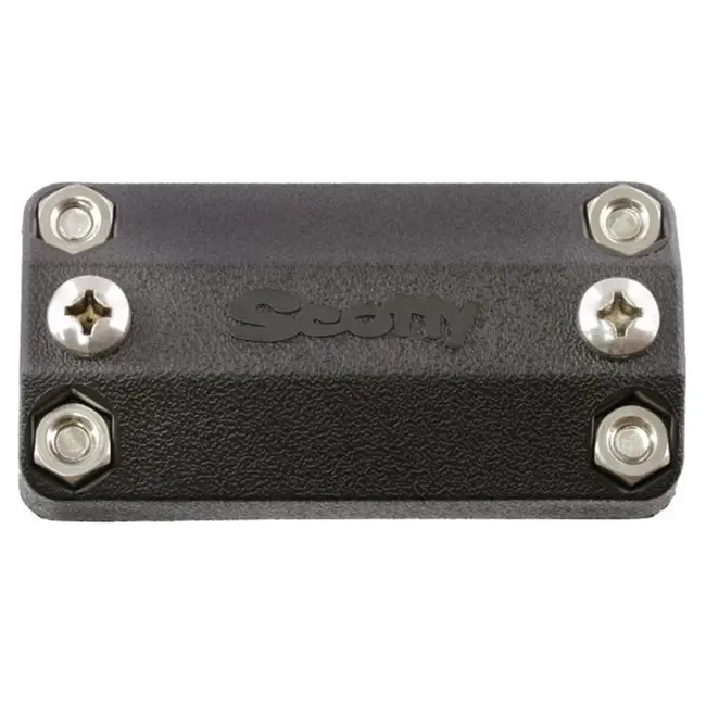 Scotty Rail Mounting Adapter, Black, 7/8â€ & 1â€ Square / Round Rail
