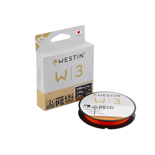 Westin W3-8-braid dutch orange/ Gevlochten lijn 150 m