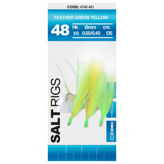 Spro Feather Green Yellow  Haakmaat 1/0