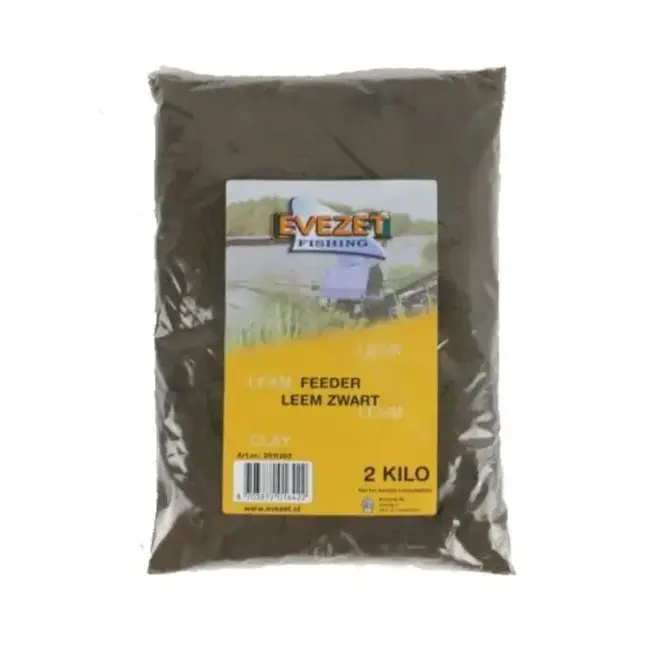 Evezet Feeder leem zwart 2 kg voor meer binding en wolking