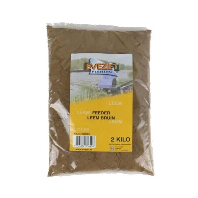 Evezet Feeder leem bruin 2 kg voor subtiele voerballen