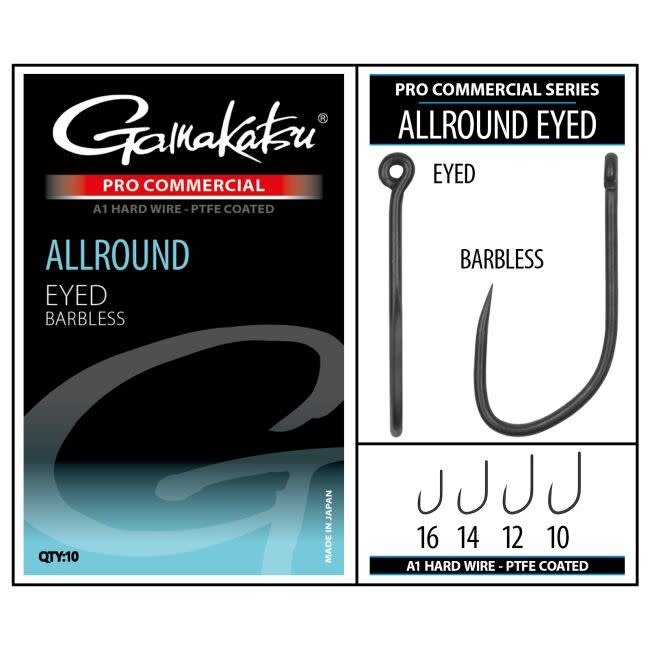 Gamakatsu Allround haak maat 16 met oog voor witvis en feeder