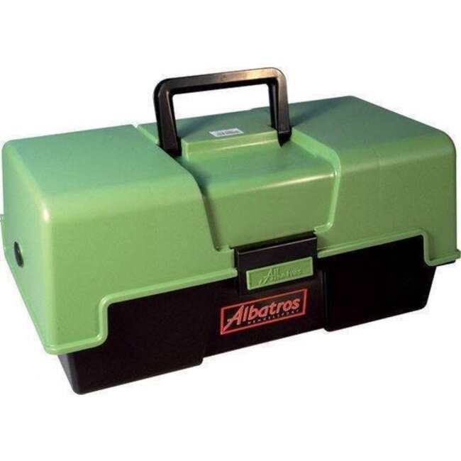 Albatros Groene viskoffer XL met 3 lades voor klein materiaal
