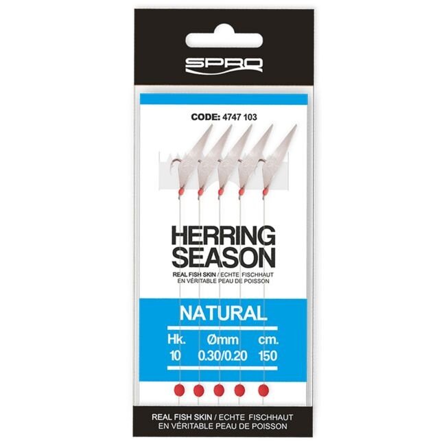 Spro Haring onderlijn Naturel haak 10 0.30 mm 1.50 cm