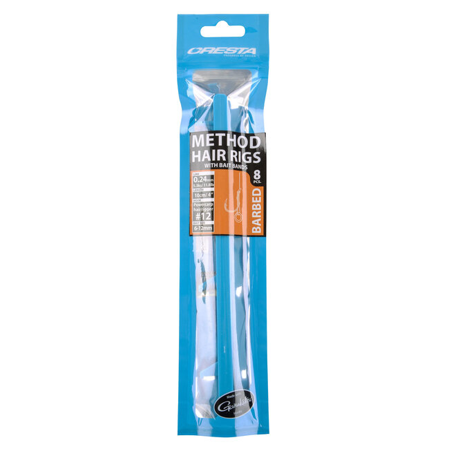 Cresta Method Hairrigs + Band Barbed 10 cm  12 0,24mm