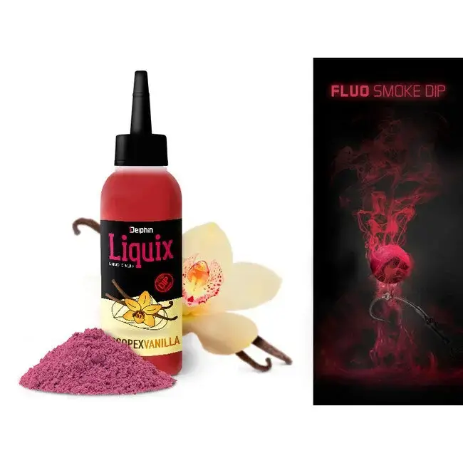 Delphin Fluo dip met scopex en vanille voor karper 100 ml
