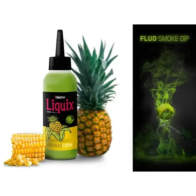 Delphin Fluo dip met mais en ananas voor haakaas en pellets