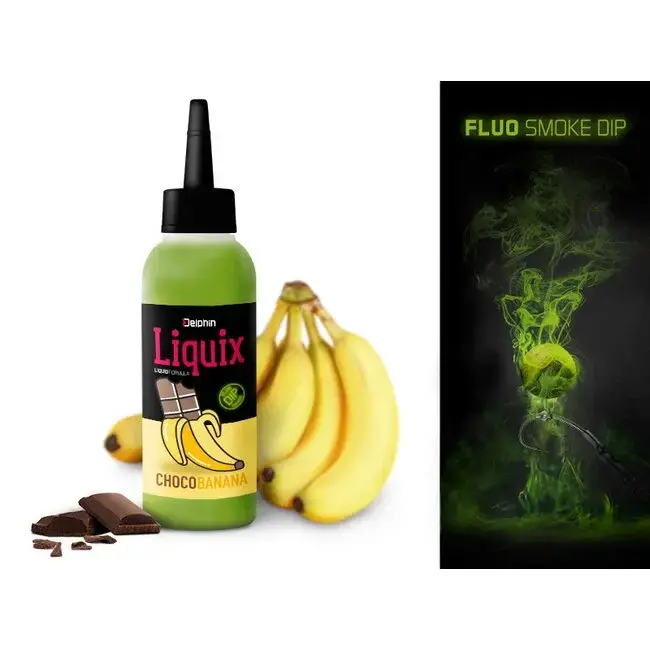 Delphin Fluo dip chocolade banaan 100 ml voor karperaas