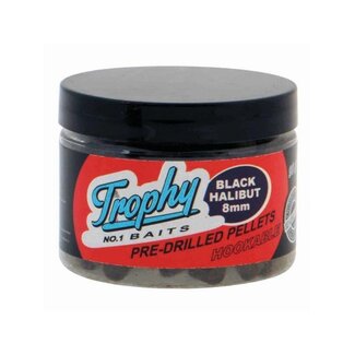 Trophy Pre Drilled Pellets Black Halibut 14 mm
