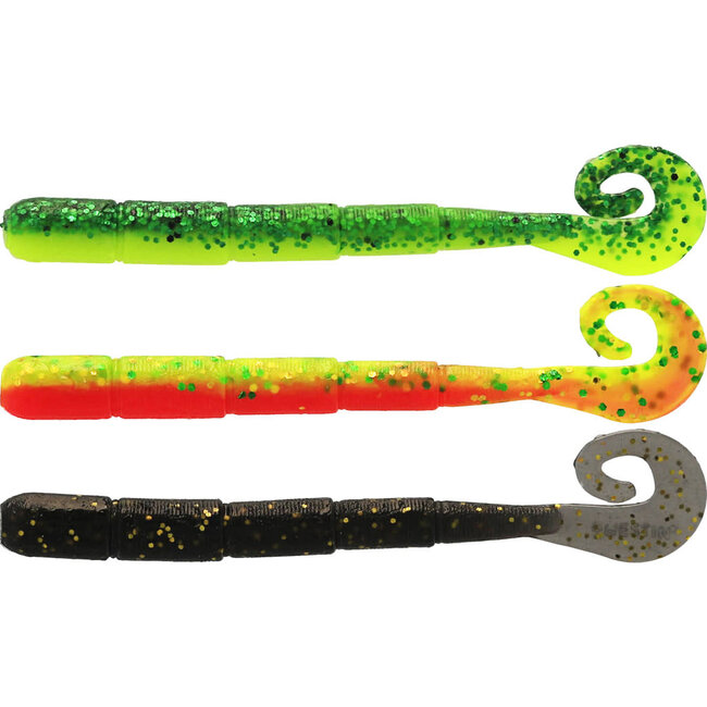 Westin Ned Worm Curltail 5cm Floating Dark Water Mix 6pcs