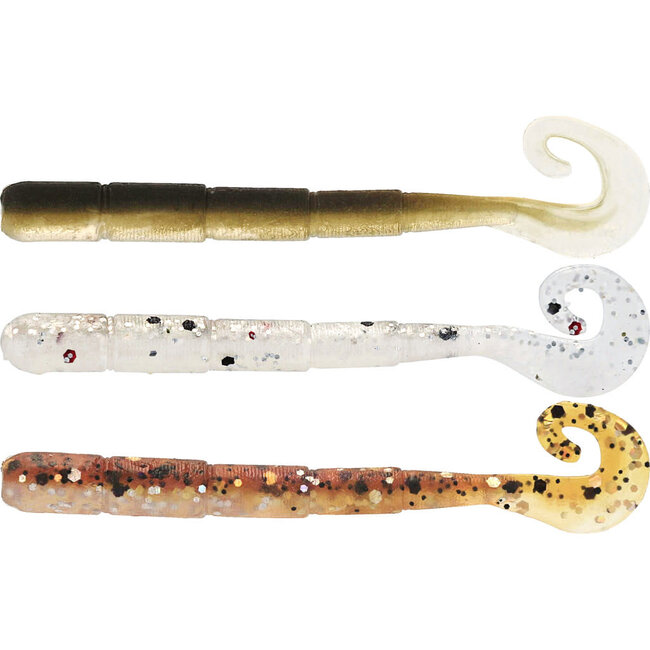 Westin Ned Worm Curltail 5cm Floating Clear Water Mix 6pcs