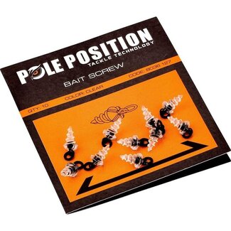Poleposition Pole Position Bait Screw – Set van 10 stuks met Micro Ring Swivel