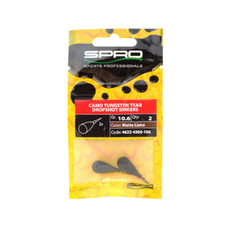 Spro Tungsten Camo Tear Drop Weights Matte Camo 7,2g