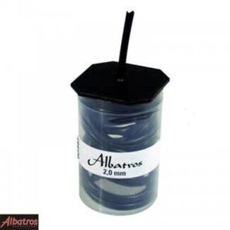 Albatros Siliconenslang zwart 1.0 mm