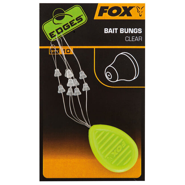 Fox Fox Edges Bait Bungs x10 – Bevestigingsstoppers voor haakaas en rigmontage