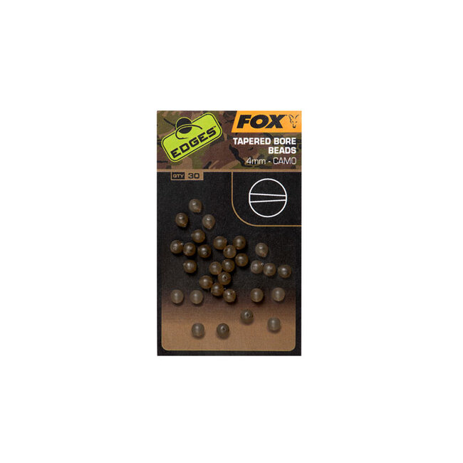Fox Edges Tapered Bore Beads 4 mm Camo âBeads voor Chod- en Heli-rigs