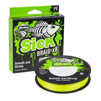 Berkley Sick Braid geel x8 0.19 mm Berkley Sick Braid geel x8 0.19 mm