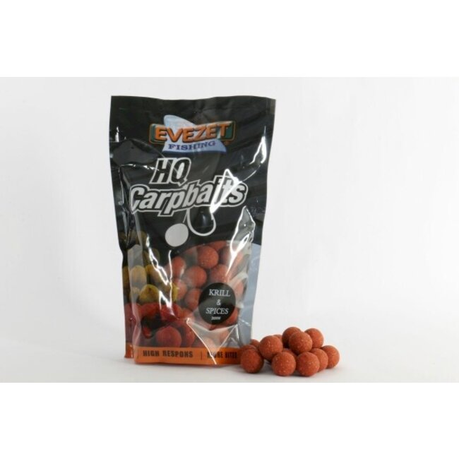 Evezet Evezet HQ Boilies 800 g Krill & Spices 20 mm – Snel Aantrekkend Karperaas