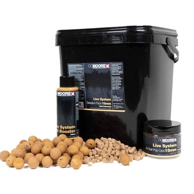 CC moore CC Moore Live System Session Pack 15 mm – Compleet Aasset met Boilies, Pellets en Booster