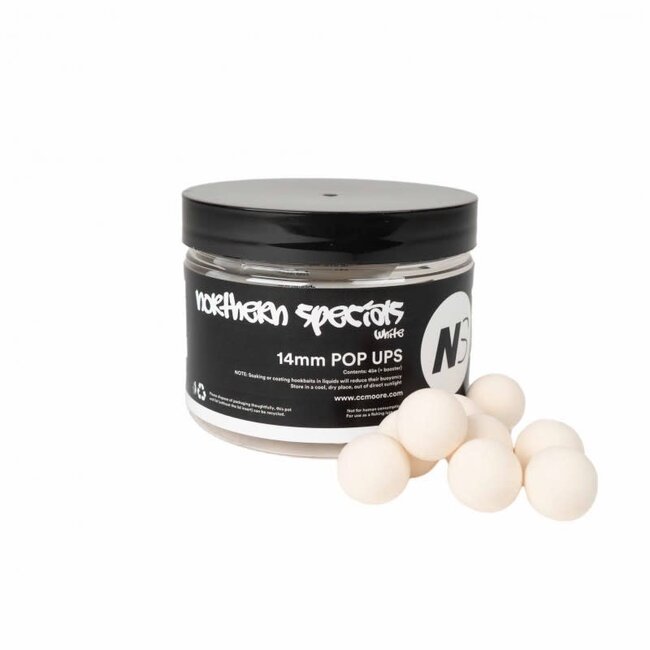 CC moore CC Moore Northern Special White Pop Ups 14 mm – Witte Hi-Attract Hookbaits
