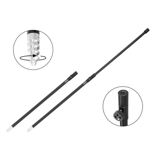Delphin Bankstick TopSTIX âStevig Aluminium, Verstelbaar en Stabiel TopStix 30-50cm