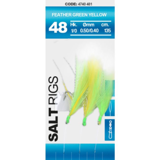 Spro Feather Green Yellow Haakmaat 2/0
