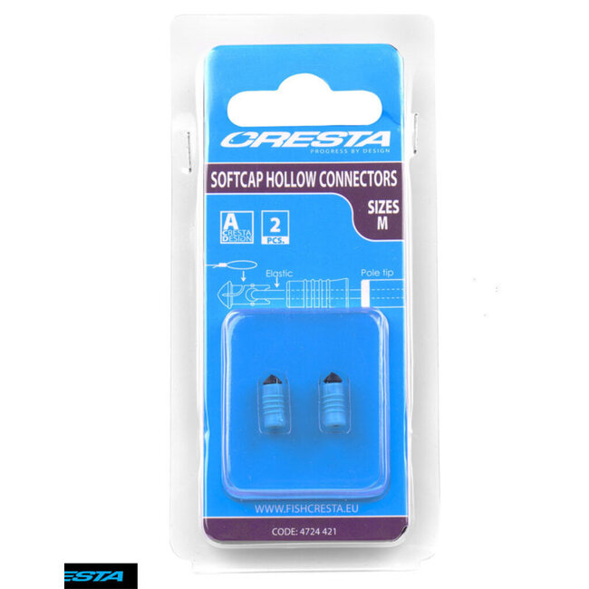 Cresta Soft Cap Hollow Connectors – Elastiek connectors voor vaste hengel