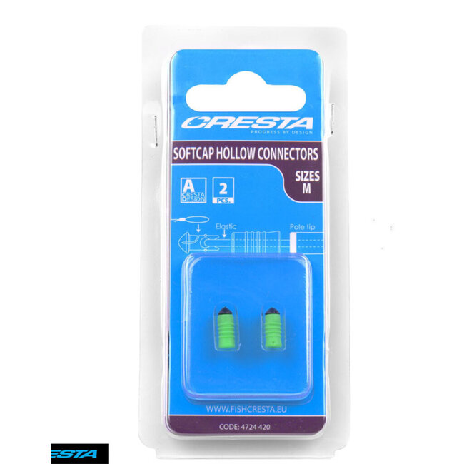 Cresta Soft Cap Hollow Connectors – Elastiek connectors voor vaste hengel
